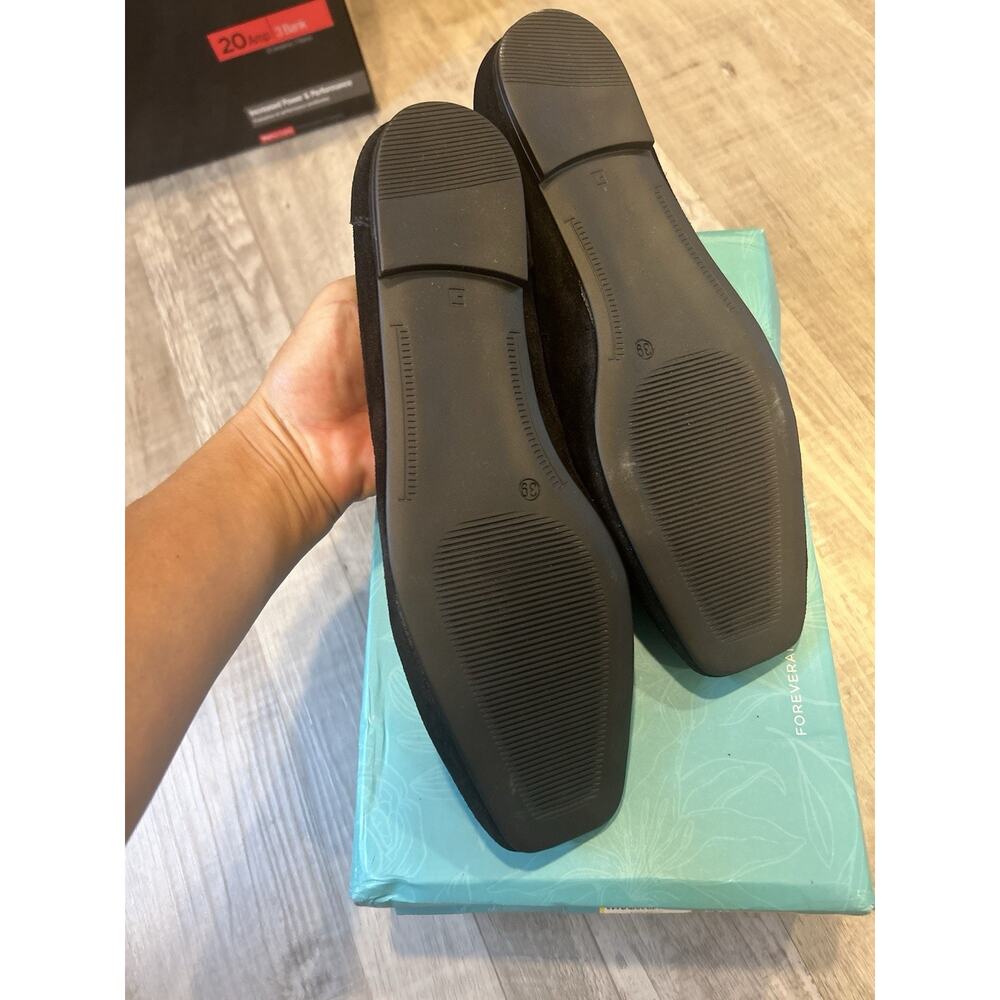 Women Penny Loafer Shoes Black Size 39 Morne Black Leather 100% Hand Made - Picture 5 of 12